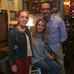 Haley with actors Jane Sibbett and Eric Lutes