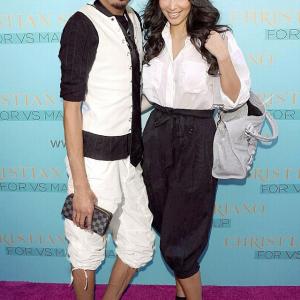 Steven Antonio & Kim Kardashian at 'The Christian Siriano VS Makeup Launch'