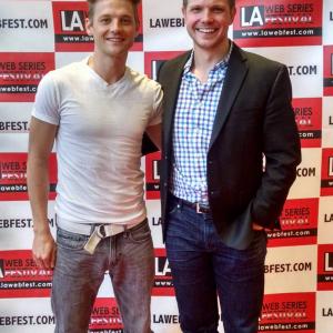 Michael Huntsman (Right) and Chris Lamica (Left) at the 6th Annual LAWebFest for their work in twenties: the series.