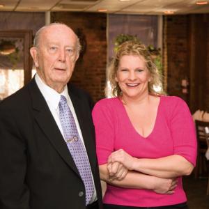Maryland Governor William Donald Schaefer with Kelly Moran, lunching in Little Italy, Baltimore.