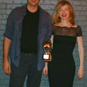 Winning for Best Web Series at the Ocktober Film Festival NYC. With Adrian Roman