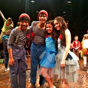 Montana with Jon Viktor Corpuz Telly Leung and Anna Maria Perez de Tagle after her Broadway debut