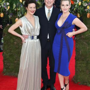 Alan Rickman, Kate Winslet and Helen McCrory at event of A Little Chaos (2014)