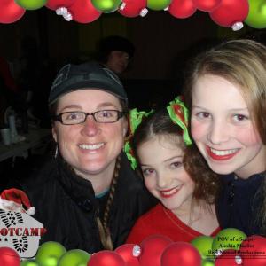Scripty Aleshia Mueller with Erika Bierman and Madison Thompson Santas Boot Camp
