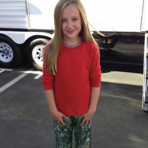 Hannah Marie Sack on set of Major Crimes