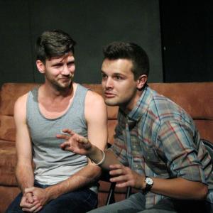 Performing a scene with Michael Camden for Space Jam improv show