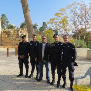 Director George Nemeh during filming the Documentary in Amman Jordan with care n safety from Jordan PD Finest ! Nov 2015