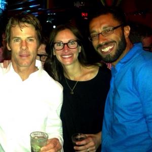 Danny Moder Julia Roberts  William DeMeritt at The Stonewall Inn for The Normal Heart wrap party