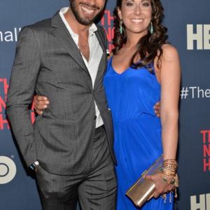 William DeMeritt  Kristin Kolozian on the red carpet at the premiere of HBOs The Normal Heart at the Ziegfeld Theatre NYC