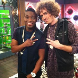 With Kel Mitchell on set at Sam & Cat