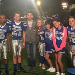 Matt with cast of Nickelodeon's Bella and The Bulldogs