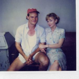 Many many many many years ago with Rebecca De Mornay on the set of The Trip to Bountiful