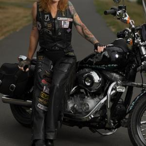 This is Gwyns 2009 Harley Davidson Street Bob She is a member of the Harley Owners Group