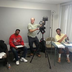 Auditions for The Ramona Doll Pictured is the cinematographer Paul Lefko and producer Darryl Vickers