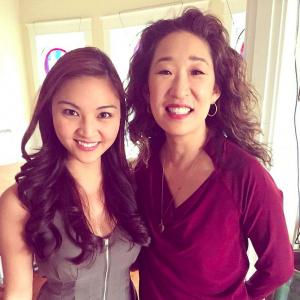 With Sandra Oh after interviewing her for Asians on Film