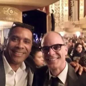 Actor Lamont Easter out and about having a little fun with House of Cards's Michael Kelly (Stamper).