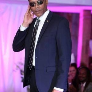 Actor Lamont Easter on the Fashion Runway modeling the latest in Secret Service Fashion for the We Will Survive Cancer Benefit