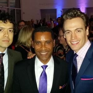 Actor Lamont Easter with Actors Geoffrey Arend and Erich Bergen at the CBS Washington DC screening of Madam Secretary