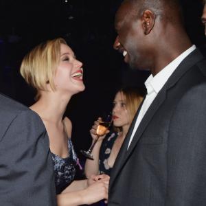 Omar Sy and Jennifer Lawrence at event of Iksmenai: Praejusios ateities dienos (2014)