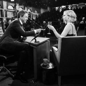 Seth Meyers and Jennifer Lawrence