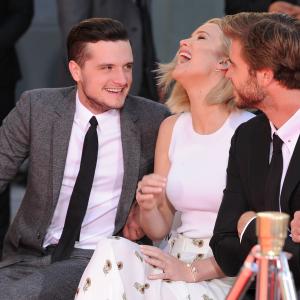 Josh Hutcherson, Jennifer Lawrence and Liam Hemsworth