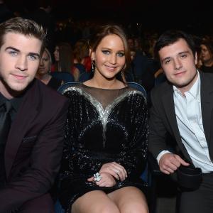 Josh Hutcherson Jennifer Lawrence and Liam Hemsworth at event of The 39th Annual Peoples Choice Awards 2013