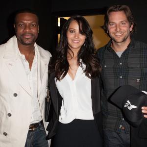 Chris Tucker, Bradley Cooper and Jennifer Lawrence at event of Optimisto istorija (2012)