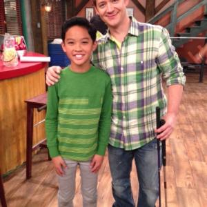 Riley and Jason Earles on Disney's Kick In set.