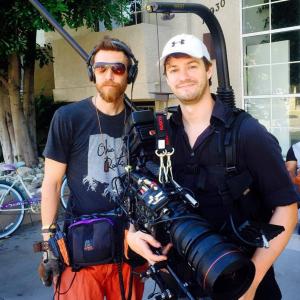 BTS of Cinematographer Christopher James Cramer and onset sound Andrew Pitts.