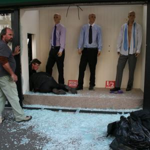 Supervising a stunt on set of feature 'A Belfast Story' 2011