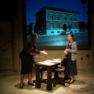 The Stage Production of The Story Shelia played the Detective interrogating the suspect