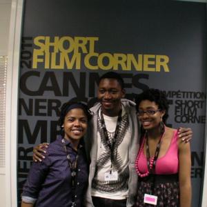 Erica Watson with filmmakers Alesyn McCall and Michee Sunzu at the 2011 Short Film Corner