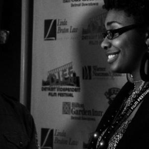 Erica Watson being interviewed by Jason James at the 2011 Detroit Independent Film Festival