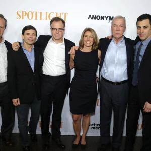 Tom McCarthy, Walter Robinson, Josh Singer and Michael Rezendes at event of Spotlight (2015)