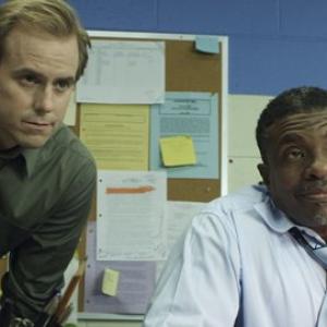 Patrick OSullivan as Detective Cooper with Keith David in the horror film Smiley