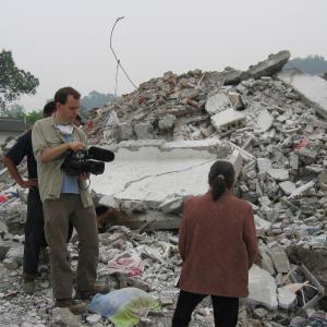DirectorCinematographer Matthew ONeill filming in Sichuan China May 2008