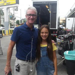 Elyse Cole with Director Alec Smight on the set of CSI Cyber WhyFi