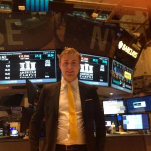 Jon Hartley at the New York Stock Exchange