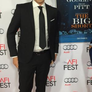 Jon Hartley on the red carpet at The Big Short World Premiere