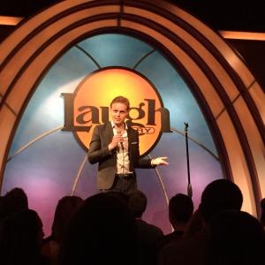 Jon Hartley performing at The Laugh Factory in West Hollywood