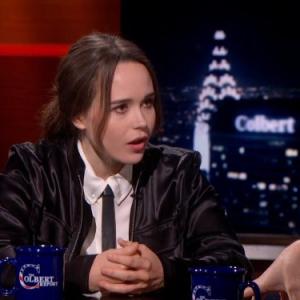 Still of Ellen Page in The Colbert Report 2005