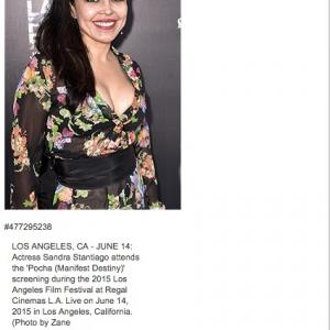 Actress Sandra Santiago at the Pocha Manifest Destiny screening the film won The Audience Award at the LA Film Festival