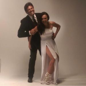 Sandra Santiago and Erik Estrada on the set of wwwsangrenegratheseriescom