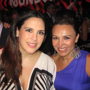 Sandra Santiago With Angelica Vale at Mundo Fox Launch red carpet in Los Angeles California http://www.sandrasantiago.com http://www.sandrasantiago.com https://www.facebook.com/SandraSantiago.page?ref=hl https://twitter.com/SandraSantiago_