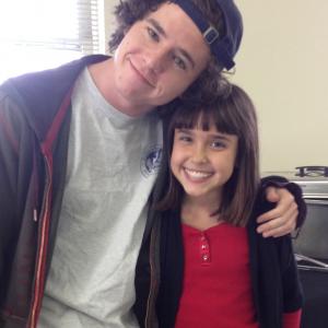 Molly Jackson and Charlie McDermott on the set of The Middle.