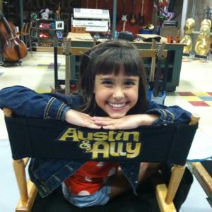 Molly on the set of Austin and Ally