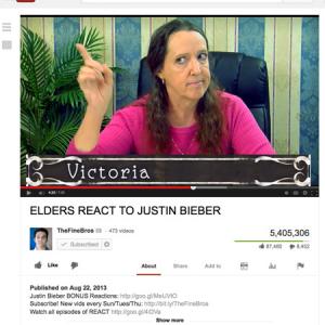 2013 Victoria as herself on Elders React