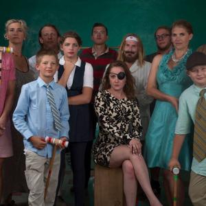 The Cartier family in the Wes Anderson inspired comedy Unhappy Go Lucky 2015  with Blake Driver Marguerite Scott Travis Williams Nathan New Sheridan Kay Johnson Justin R Romine and Hailey Josselyn and James Liakos