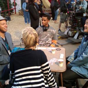 Arif S Kinchen on the set of Christmas In Compton aka The Lot