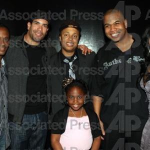 HOLLYWOOD CA  JAN 31 LR Director David Raynr actors Emiliano Torres Arif SKinchen Omar Gooding Porscha Coleman and Jayden Brown C attend an advance screening of Christmas In Compton at Harmony Gold Theater on January 31 2012 in H